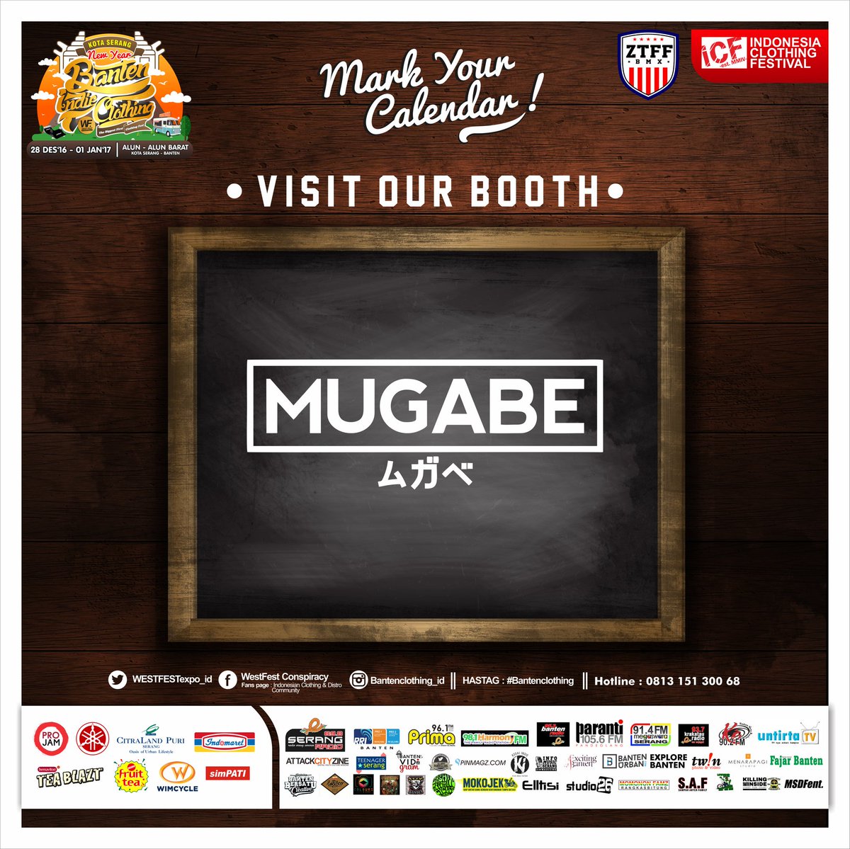 Hello prepare guys for #bantenclothing @WESTFESTeXpO_ID save your money..! #kotaserang #bantenclothing <a href="/Mugabewear/">I'm</a>