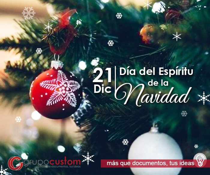 GrupoCustomGT's tweet photo. ¿#SabíasQué hoy se celebra el día del #EspirituDeLaNavidad? Que tu hogar se llene de paz y prosperidad es nuestro más profundo deseo. #GC https://t.co/SHcaC5Xyak