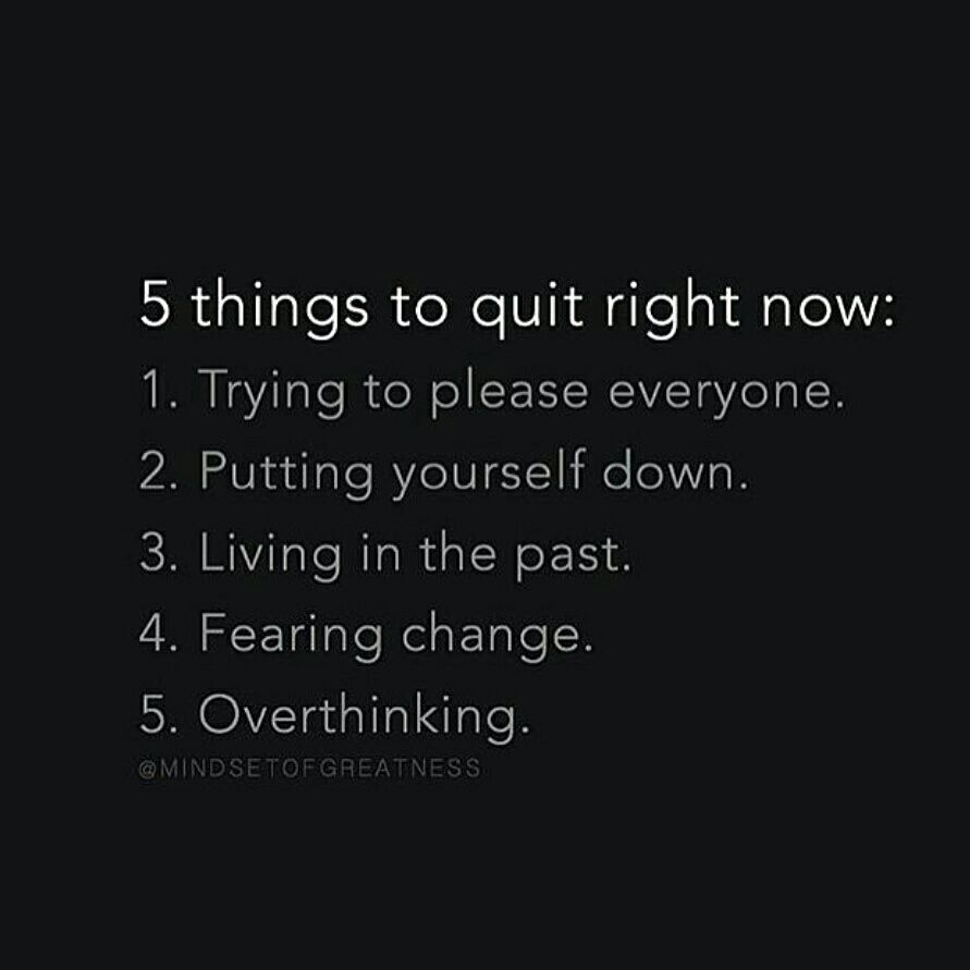 FearAverage's tweet photo. 5 things you should quit right now. 🙏 https://t.co/qDnmHXuHud