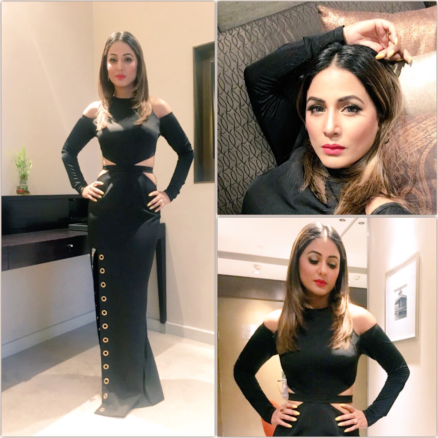HINA KHAN on Twitter: "All set to host the evening for ACC ...