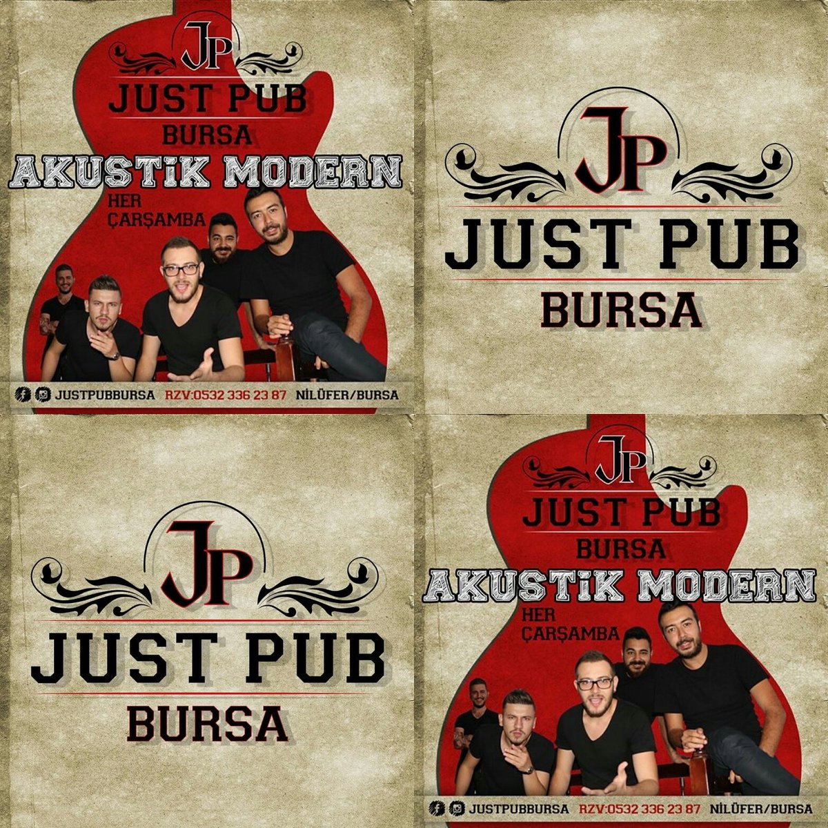 AKUSTİK MODERN Nostaljik parçaların yeni nesil düzenlemeleri ile sizleri bekliyor.. 
Bilgi ve rezervasyon;
02244535587
05323362387