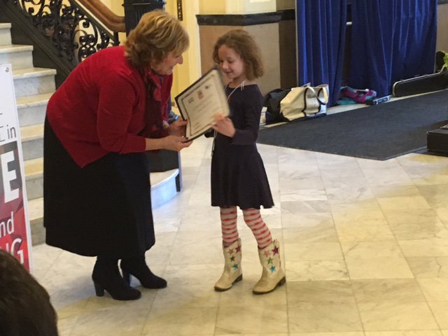 Celebrating excellence in student art &amp; perf education @ ME state house today #MaineArts #MEarted <a href="/mdoeUpdates/">MaineDOE Updates</a> #MEfirstlady
