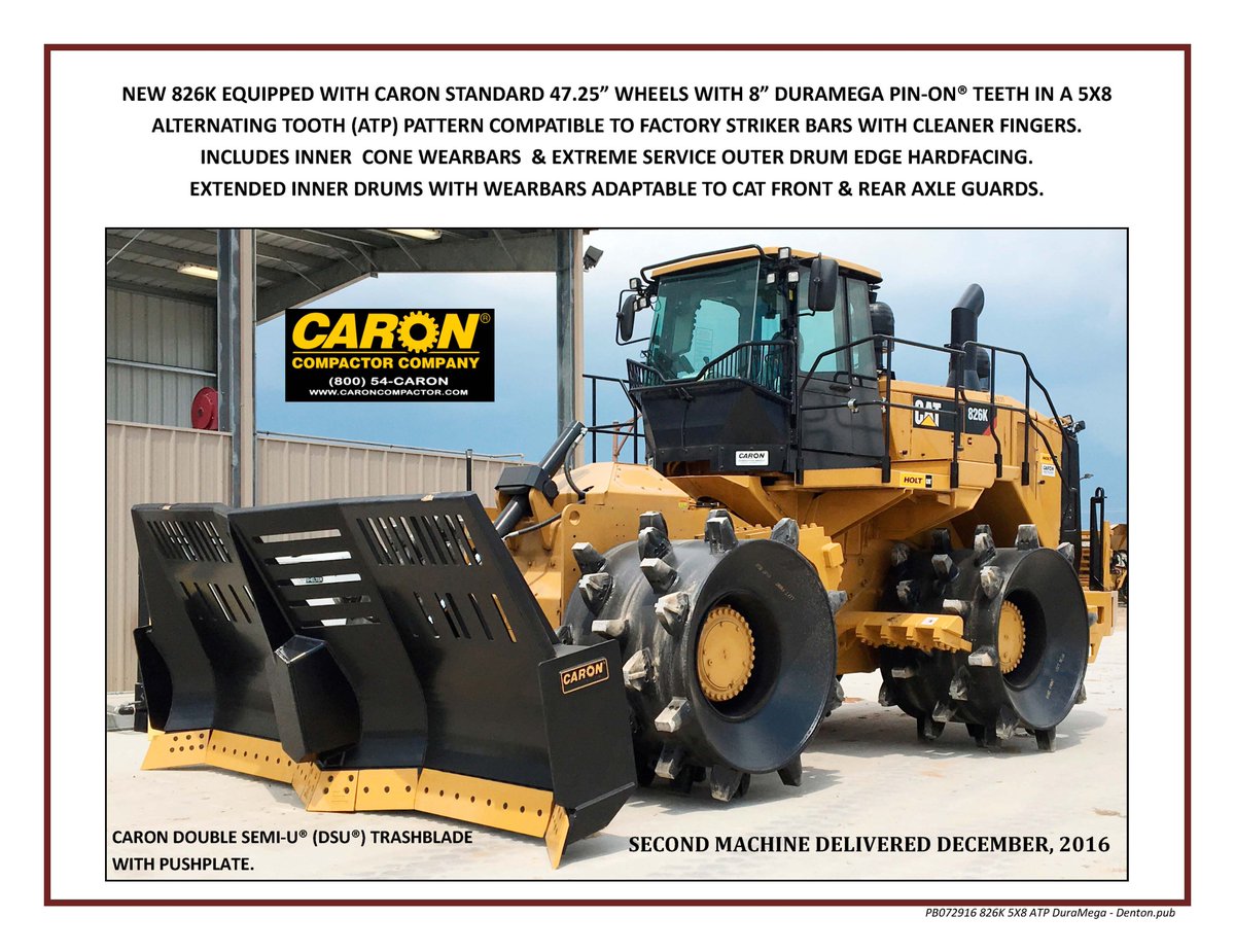 CaronCompactor's tweet image. Second #caterpillar 826K for the City of #Denton TX