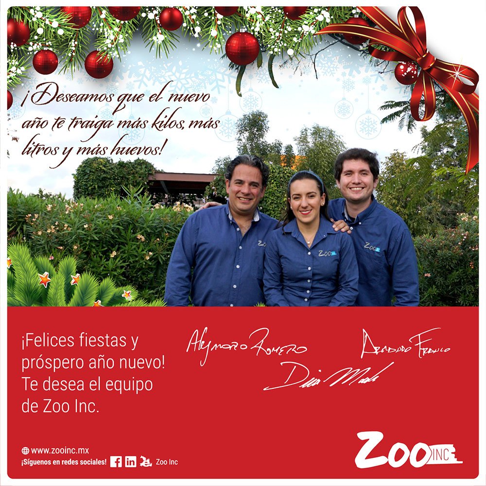 VisionPorcina's tweet image. ¡Felices fiestas! nos desean nuestros amigos de Zoo Inc