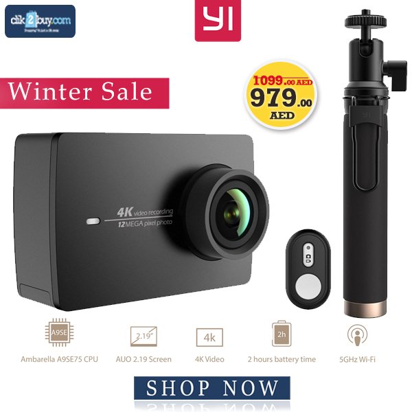 clik2buy's tweet image. YI 4K #ActionCamera 12MP + #SelfieStick &amp;amp; #BluetoothRemote
Buy Today-goo.gl/ao5QXj 
 #YiActionCamera #WinterSalle #MyDubaiNewYear