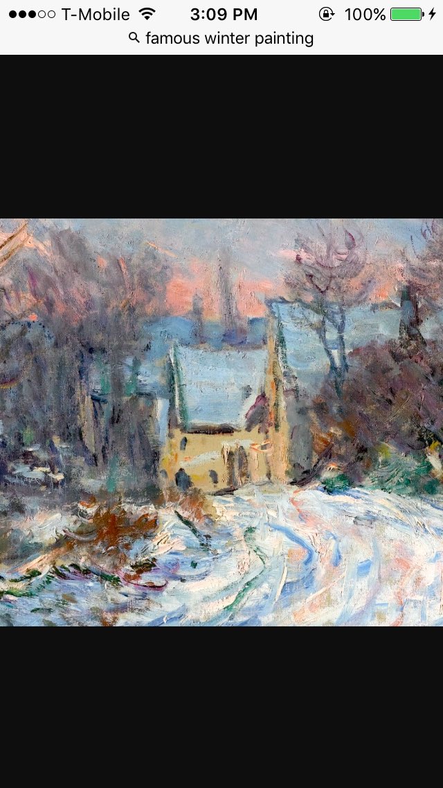 Droodell's tweet image. And in the first day of winter.. let us admire this beautiful painting by Monet ❄️🖌 #monet  #droodell #painting