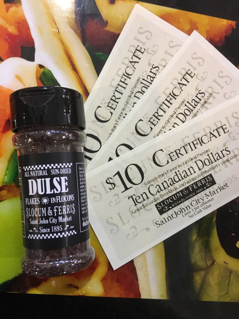 SlocumFerris's tweet photo. For every 3 gift certificates you buy, we'll throw in a bottle of Dulse Flakes free! @sjcitymarket #livelifeuptown https://t.co/4BrPn5XMuE