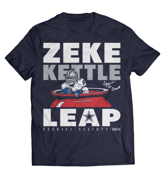 <a href="/FanPrint/">FanPrint</a> teams up with the <a href="/NFLPA/">NFLPA</a> &amp; <a href="/dallascowboys/">Dallas Cowboys</a> to donate all proceeds on the Zeke Kettle Leap product to the SA bit.ly/2ibGrGn