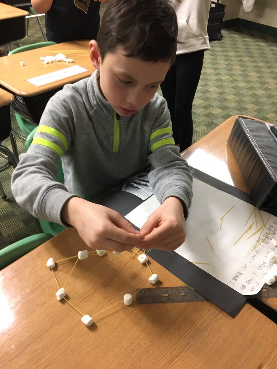 MsWoldsClass's tweet image. Applying what we learned from this morning with Marshmallow structures!!! #SLPPantherProud