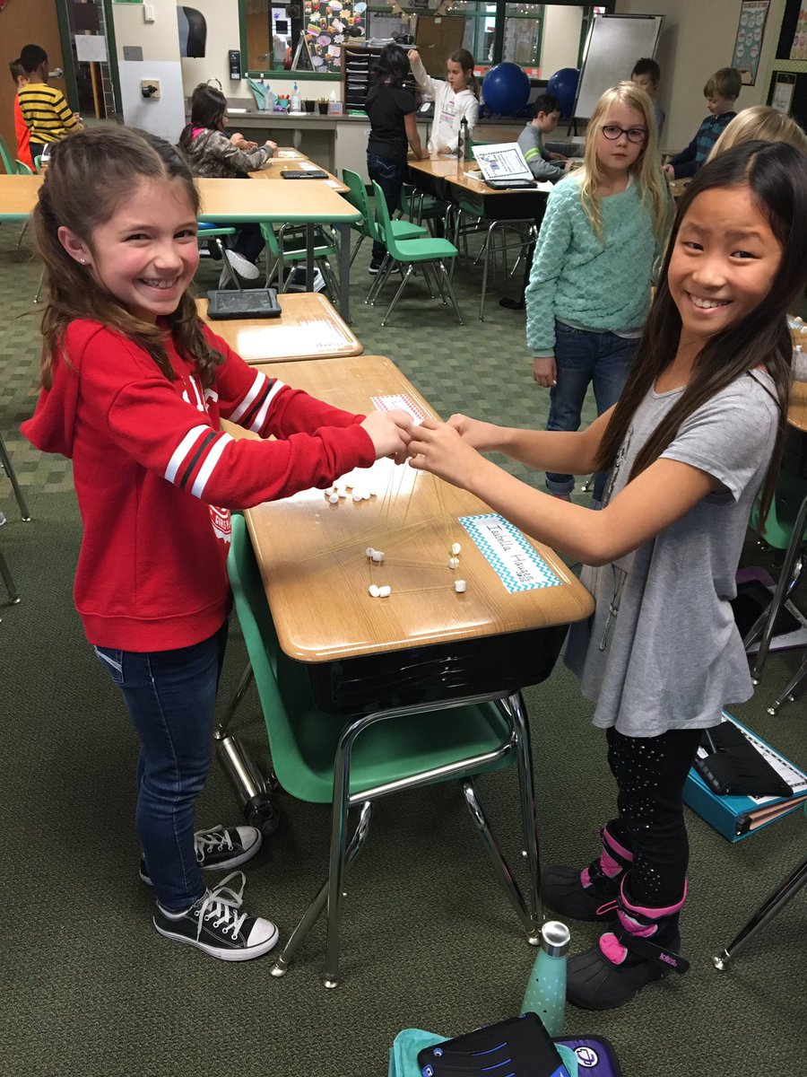 MsWoldsClass's tweet image. Applying what we learned from this morning with Marshmallow structures!!! #SLPPantherProud