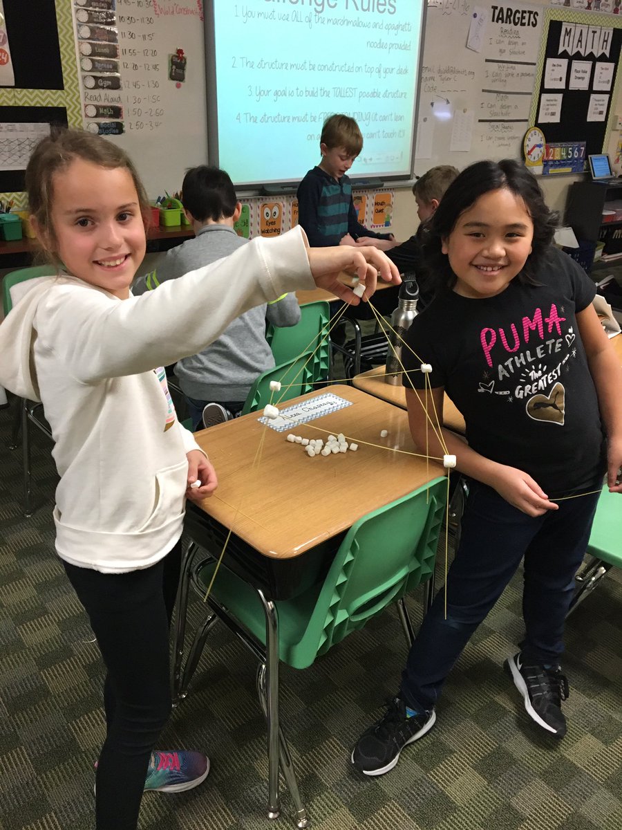 MsWoldsClass's tweet image. Applying what we learned from this morning with Marshmallow structures!!! #SLPPantherProud