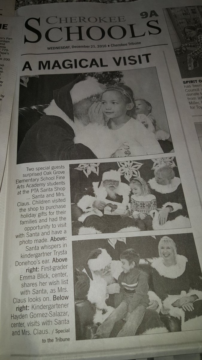 Oak Grove is featured in today's Cherokee Tribune. Proud of our students and school!