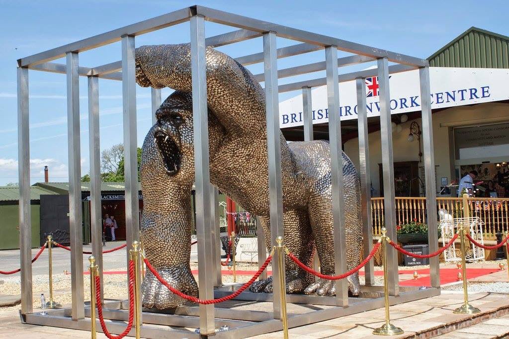 Oswestryhalf's tweet image. the medal is being designed by an amazing sculptor &amp;amp; based on this gorilla #spoongorilla #ukrunchat