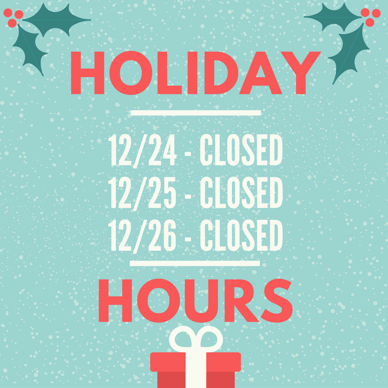 ATLUrbanPerform's tweet photo. We will be closed 12/24-12/26. See you on the 27th! https://t.co/6EEkXCV1Bl
