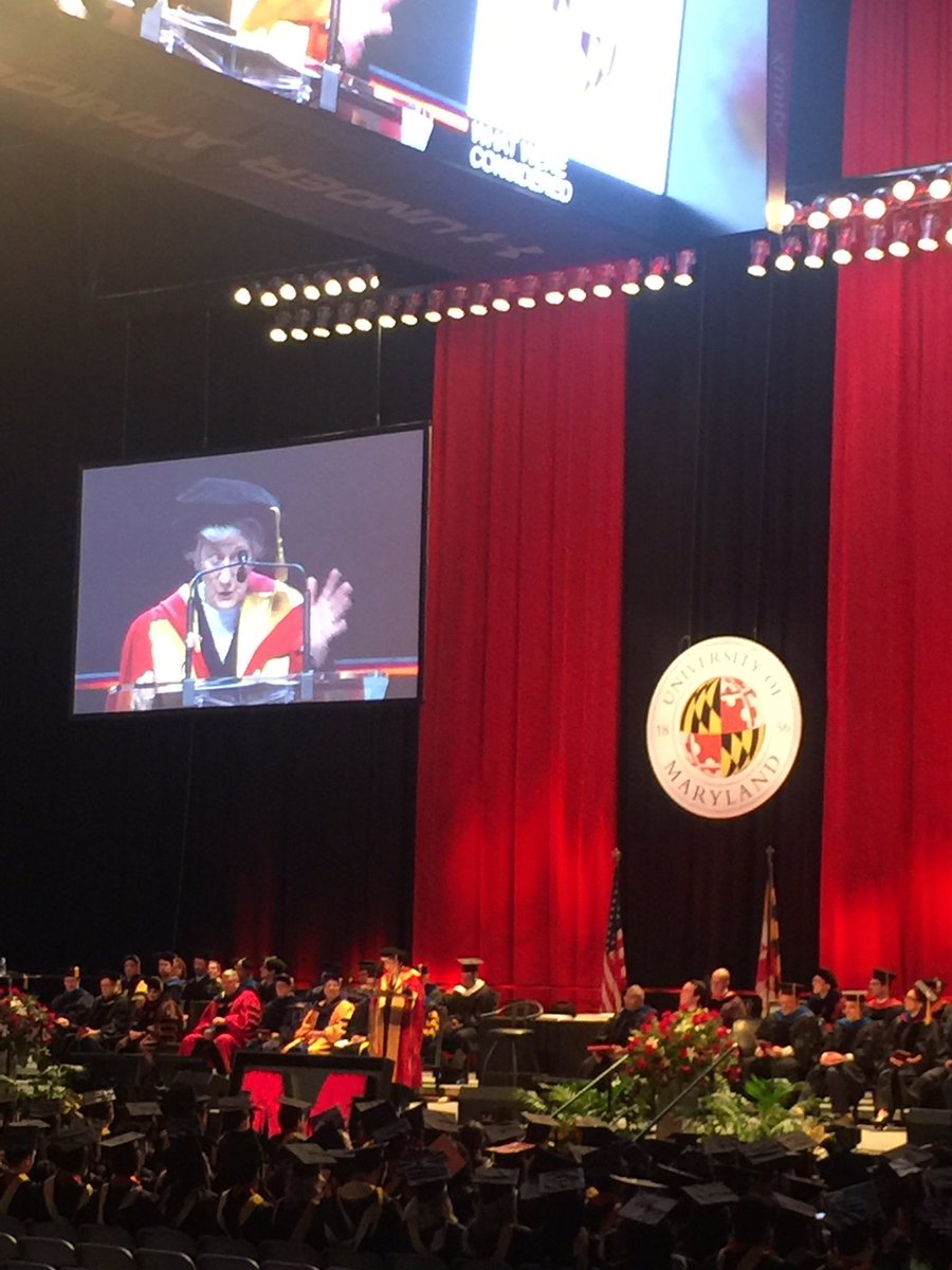 Shelandi's tweet photo. Commencement '16 @rcolwell2 @UMDscience #Science "we need #ariculate and #ethical #leaders" #inspiration #proud @UofMaryland #Terps #alumni https://t.co/fqnqr0fpJ6