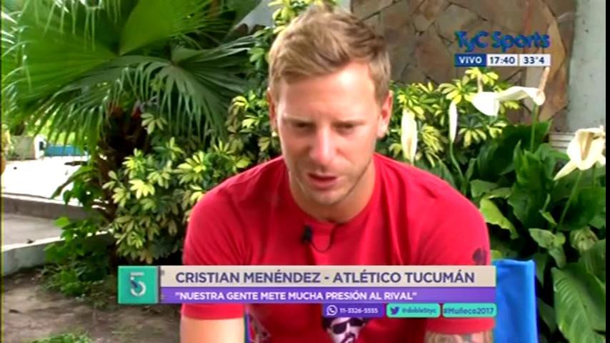 #AtléticoTucumán | Cristian Menéndez: "Nuestra gente mete mucha presión al rival"