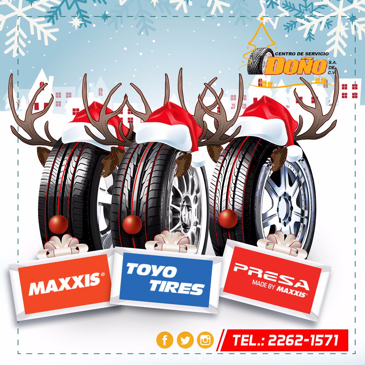 ¡Es hora de darle a tu carro la calidad que merece! #Toyo #Maxxis #Presa!
#feliz #promo #navidad #llantas #elsalvador #santa #bendiciones
