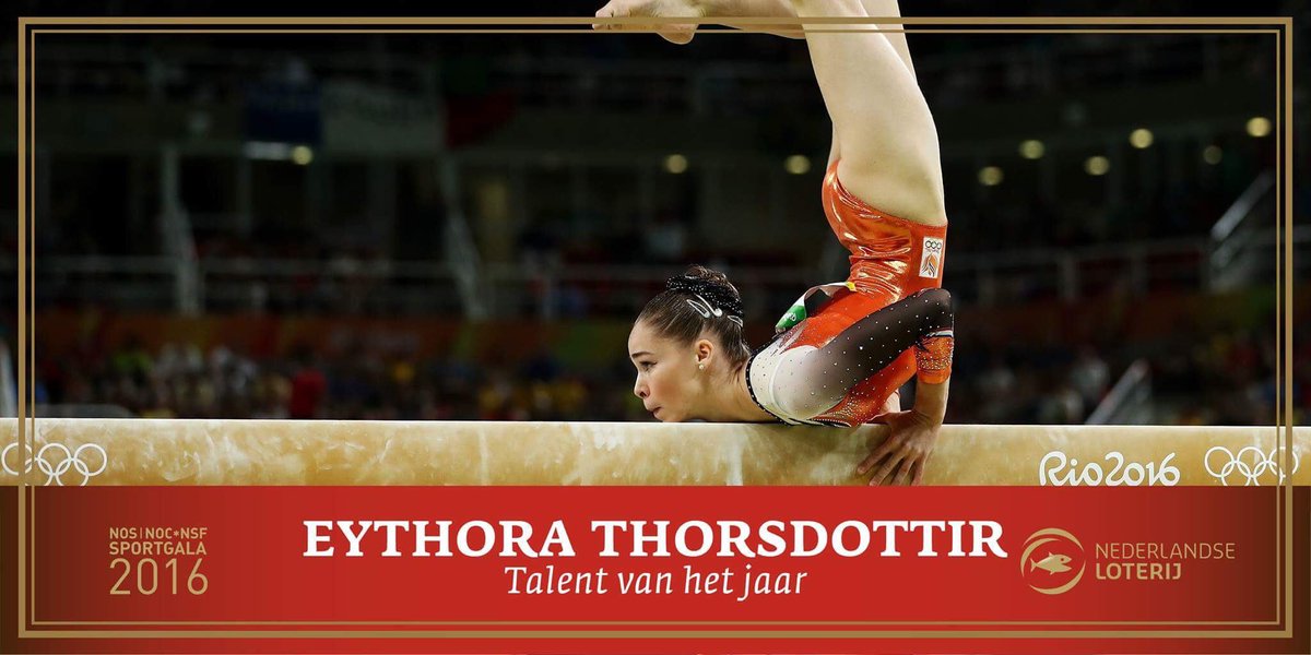 Trots! Onze Hbo-student @eythora tijdens #sportgala2016 uitgeroepen tot Talent van het jaar en wint hiermee de Young Talent Award!