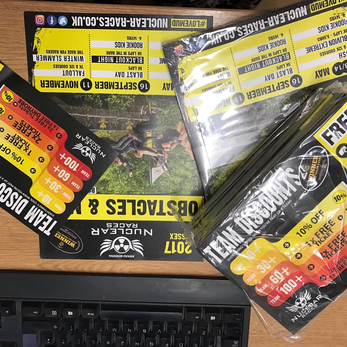 TheNuclearRaces's tweet photo. Today we've been posting '17 posters/fliers to gyms, offices, shops, staff rooms, schools, businesses to #spreadthemud - do you want one? https://t.co/3Eh1t4DckW