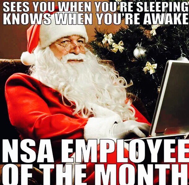 iamsyn3rgy's tweet photo. Santa — #NSA #EmployeeOfTheMonth #GeniusMeme https://t.co/eg4iJ9hXcb