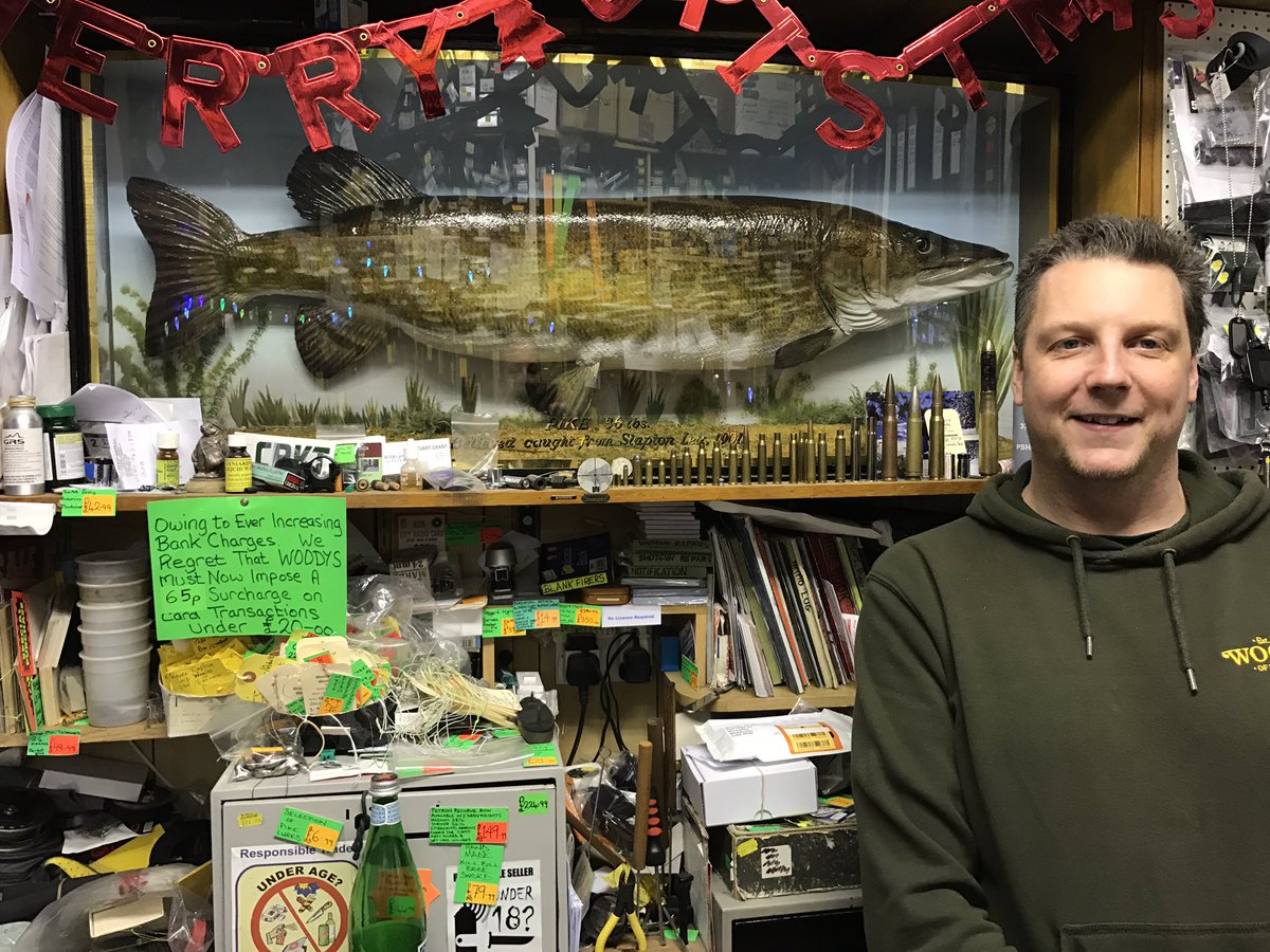 Chris <a href="/WoodysOfWembley/">Woodys of Wembley</a> showing me how big his was, clearly the one that didn't get away! Last minute stocking-fillers available in store