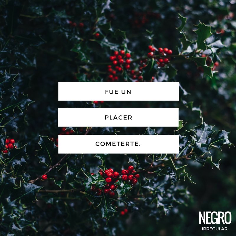 NegroIrregular's tweet photo. Fue un placer cometerte. 

#NegroIrregular #IdeaSpot #Quote #Frase #Diseño #Mood https://t.co/6a5znHprlj