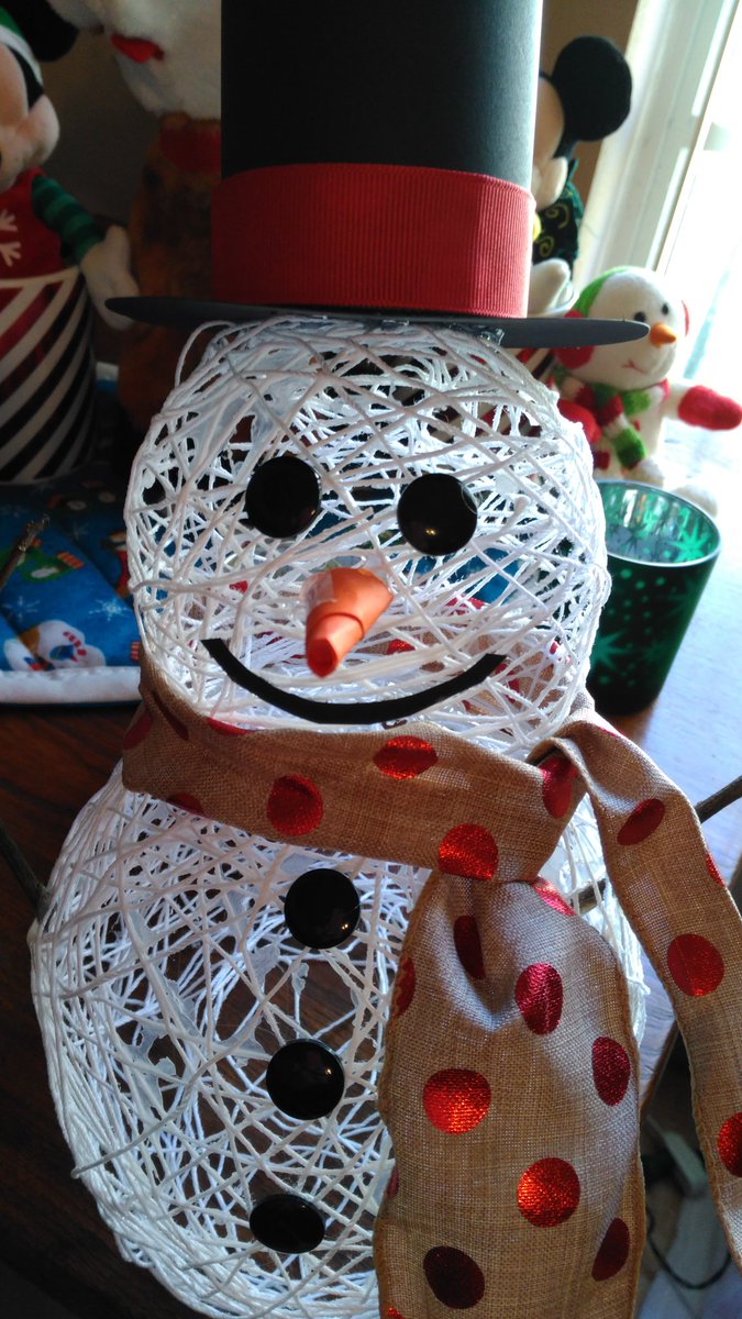 CovenantCraft's tweet image. Handcrafted string snowman!Made with love for someone special!