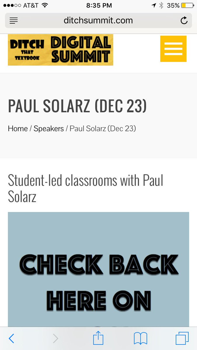 YandellsPlace's tweet image. I. Cannot. Wait. @PaulSolarz is AMAZING!! #edhero #hugefan #DitchSummit