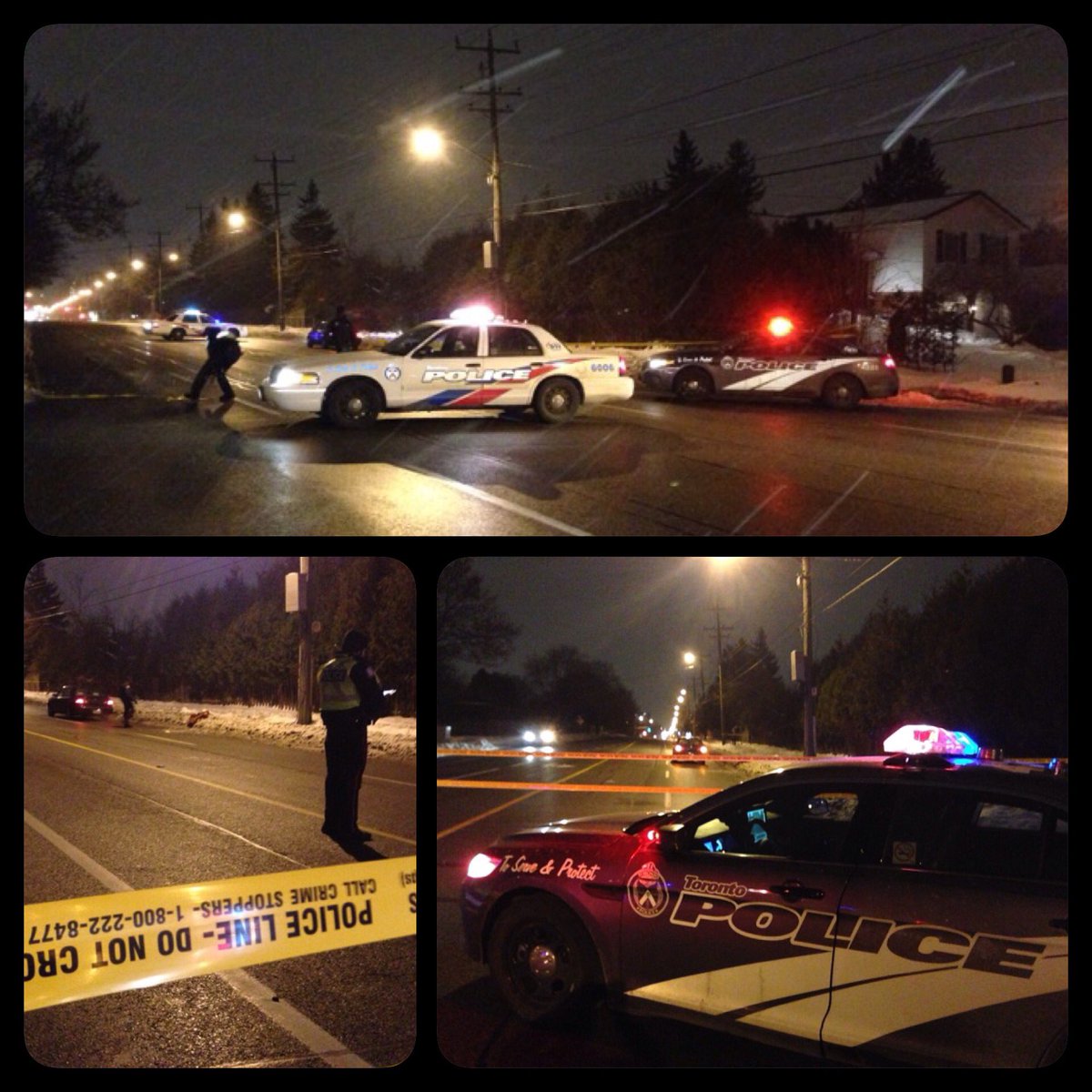 zapnation's tweet photo. A Female pedestrian is rushed to hospital in serious condition after being hit by a car on Birchmount &amp; Chaldean st. https://t.co/qyLKQ2YUs7