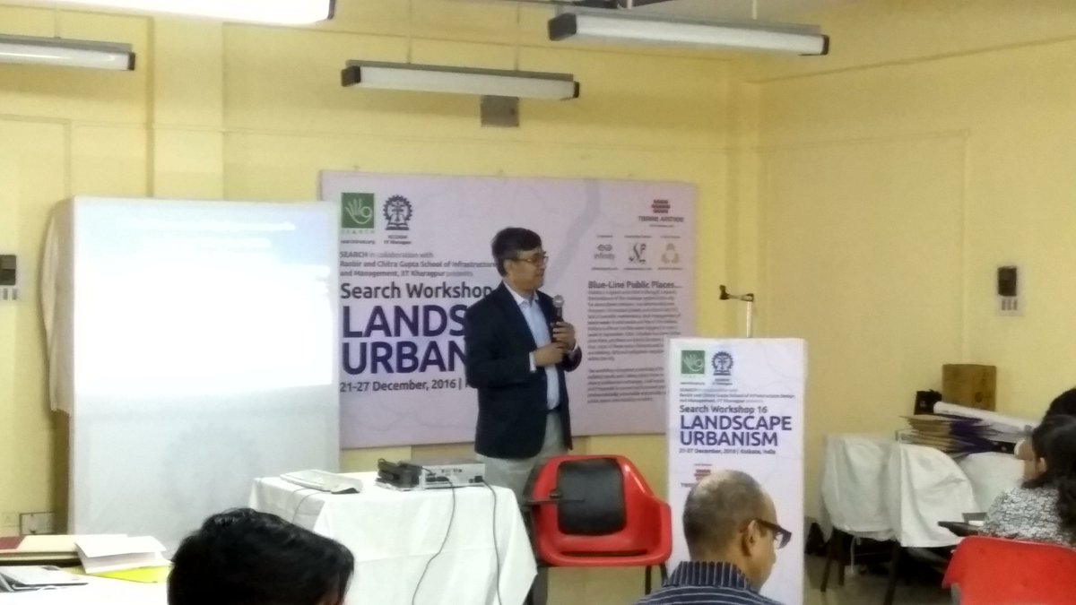 thinksaurabh's tweet photo. Prof. Joy Sen #SearchWorkshop16 #landscapeUrbanism #Kolkata https://t.co/EPVzs4l30C