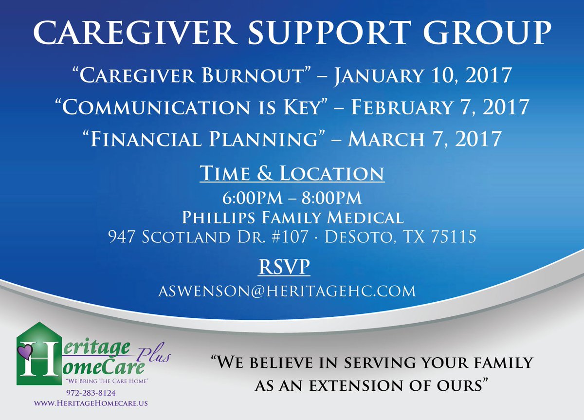 HeritageHC_Plus's tweet photo. Monthly support group, join us! https://t.co/tlVPPEvpoK
