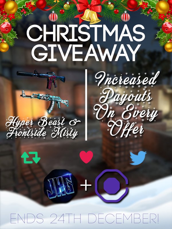 Octogoin's tweet photo. 🎄@Octogoin #Christmas #CSGOgiveaway!🎄

🎅 Enter Now @ https://t.co/ThCCVSwVE7 and get #Free #CSGOSkins! 🎅 

🎁 RT+Follow For extra entries! 🎁 https://t.co/3MGxYykKjN