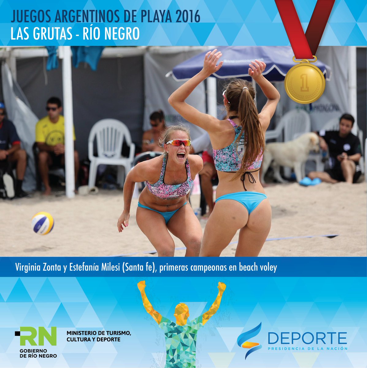 #JuegosPlaya2016 🌊☀Repasamos el título de #BeachVoley <a href="/VirgiZonta/">Virginia Zonta</a> y Estefania Milesi fueron las mejores🏆 y se llevaron el oro para Santa Fe👇