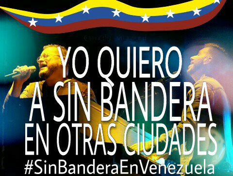 maria_dlos's tweet photo. ¡Queremos ver a @sinbandera en otras ciudades! #SinBanderaEnVenezuela @NoelSchajris @LeonelGOficial @sinbandera @Sonymusicvzla @invershow https://t.co/IKAjbBh2tw