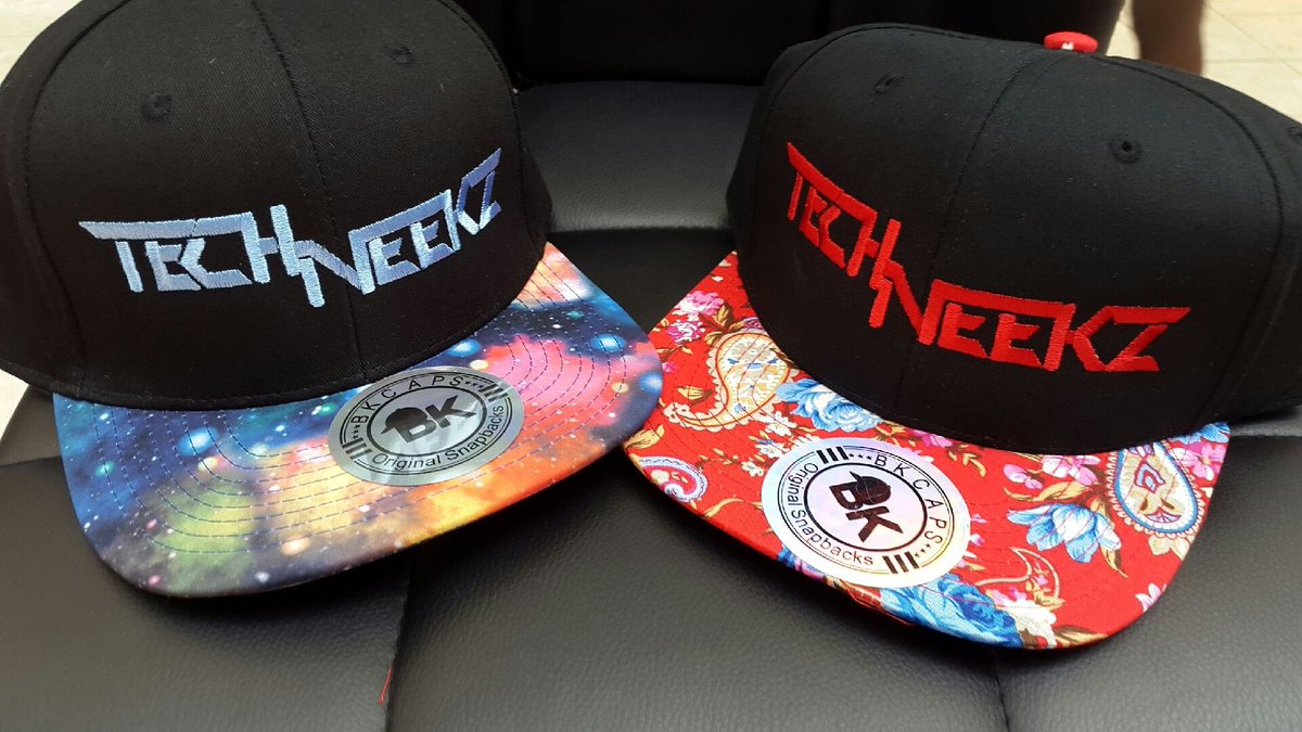 DJTechNeekz's tweet photo. All #TechNeekzSnapbacks now available online, they make great christmas gifts!! You can order online at https://t.co/GqMNaFoRGG #TechNeekz https://t.co/r0u3D50OxW