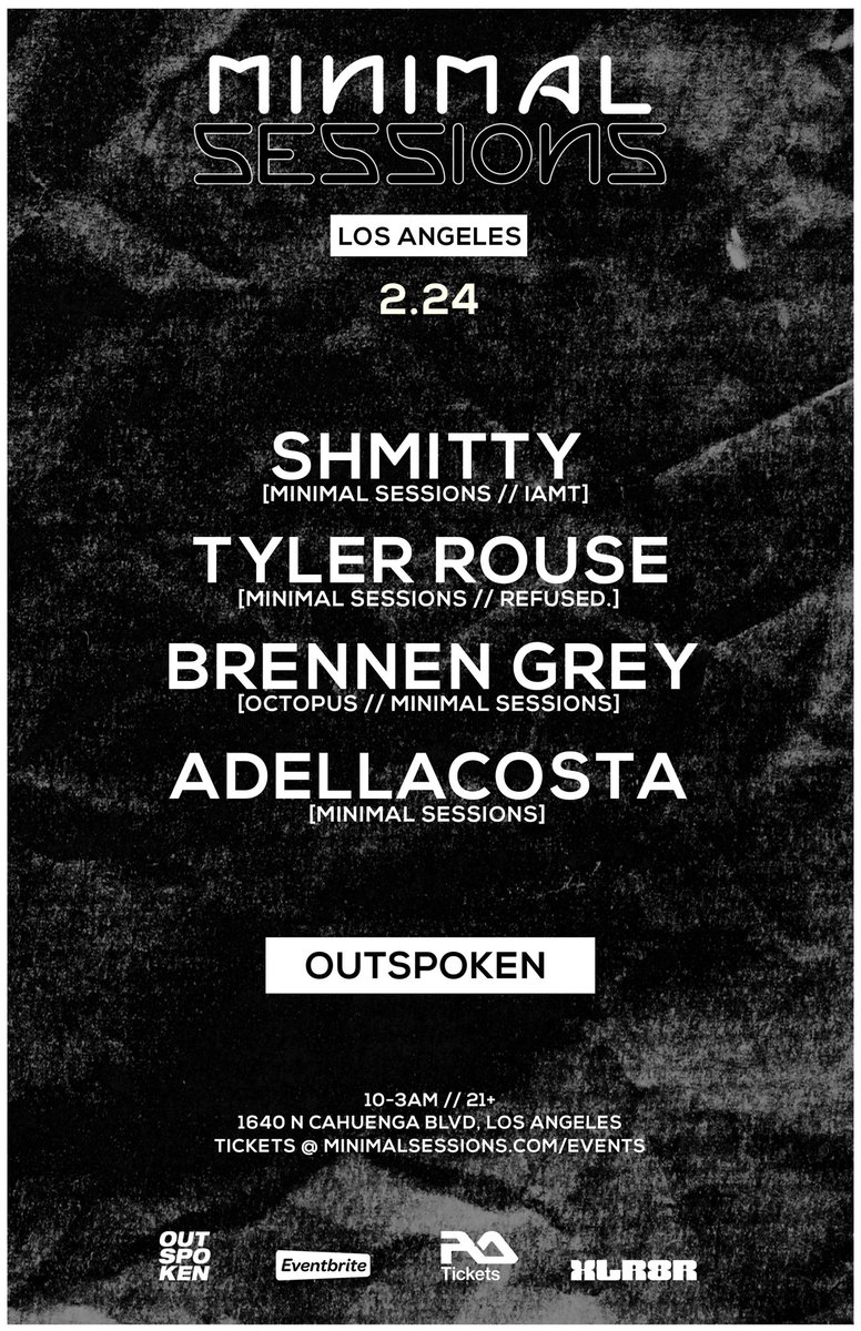 BrennenGrey's tweet photo. Looks like the cats outta the bag... I'm Excited to be playing alongside the whole @MinimalSessions crew in Feb! https://t.co/heAbBbFNlu