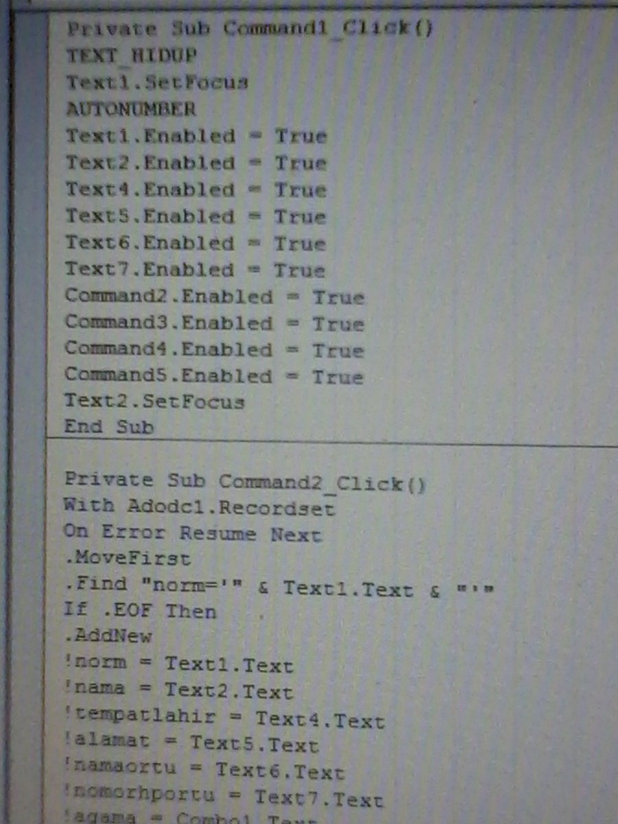 rnurdin_'s tweet image. Visual Basic yang melelahkan. Public Sub Autonumber ....
#microsoftvisualbasic #visualbasic6.0 #Tik6 #klinikanak #helpme