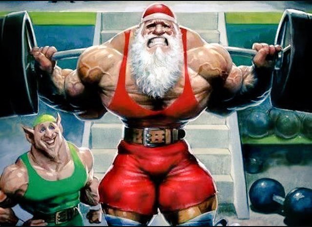 Get jacked with Christmas Spirit tomorrow for our #ChristmasLift 10am! Finish the week strong! #SteroidSanta #JackedForXMas #SantaSquatsToo