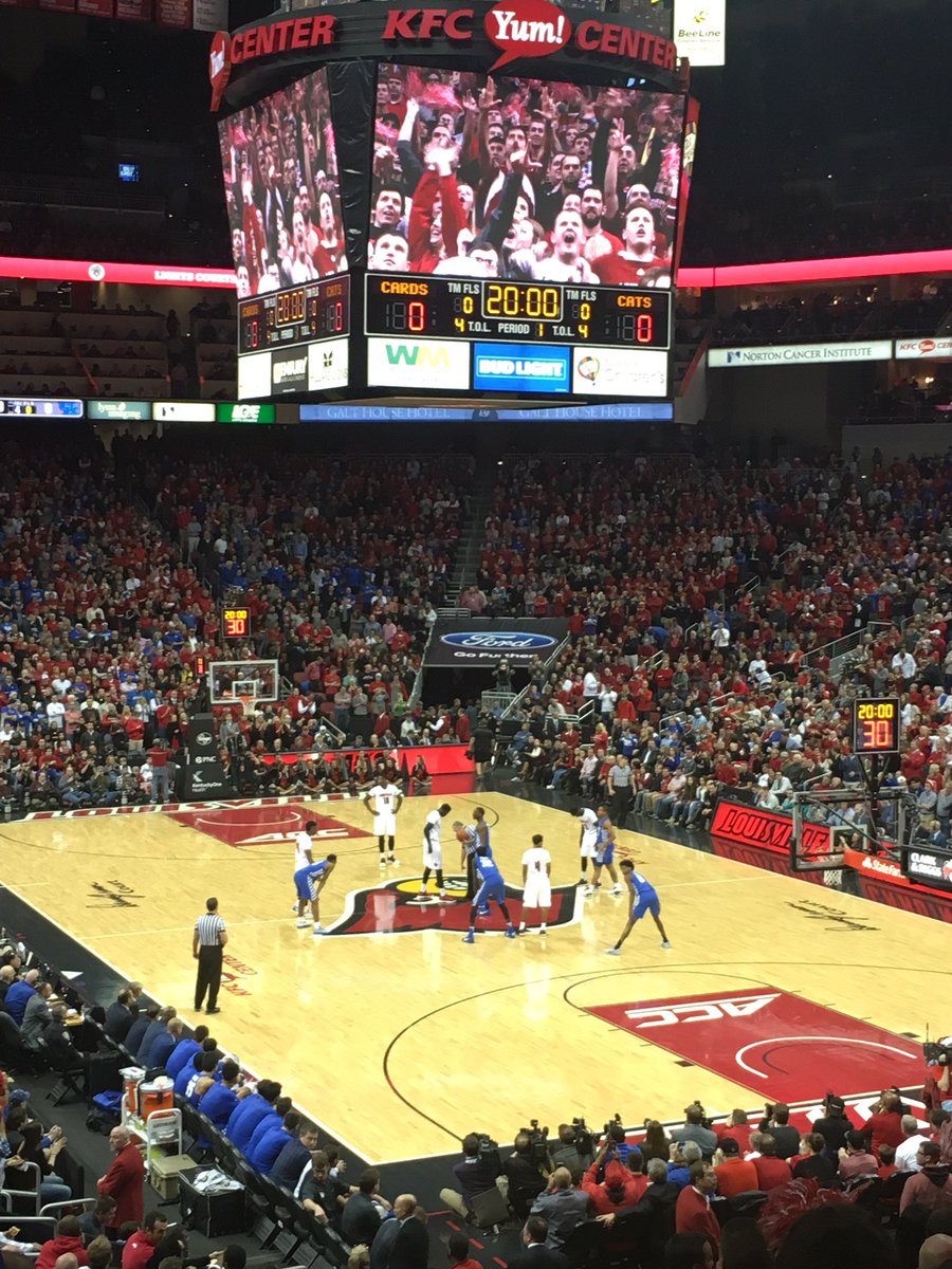 The YUM Center is lit!!! #GoCards #L1C4