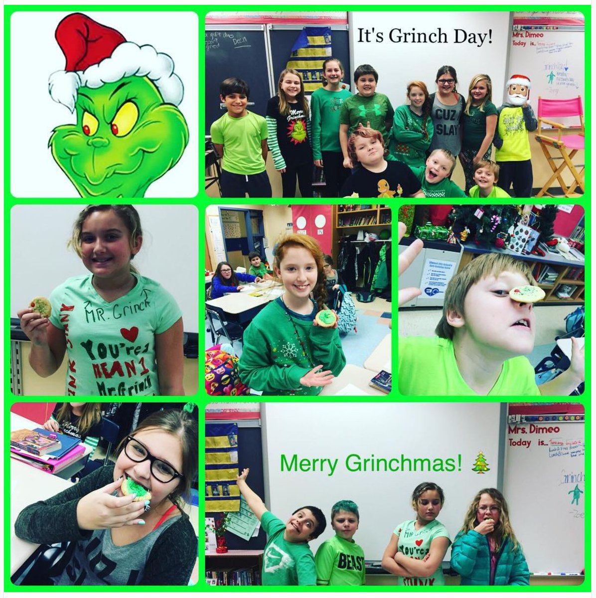 AnnaDimeo1's tweet photo. 5th Grade Grinch Day was a blast!  Merry Grinchmas! #EC_Hartman #EC_Proud https://t.co/iglYfVh79g