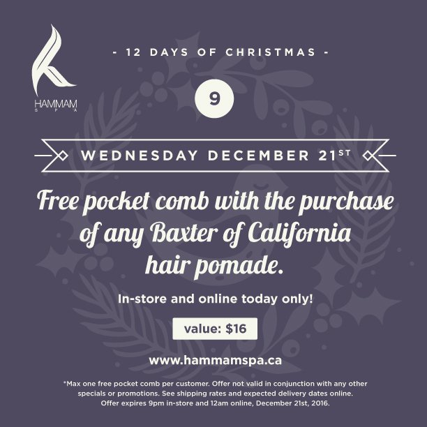 HammamSpa's tweet photo. BEST STOCKING STUFFERS EVER. ORDER ONLINE UNTIL MIDNIGHT: https://t.co/0kkNruTO9F
#12DAYSOFCHRISTMAS #DAY9 #STOCKINGSTUFFER #BAXTEROFCA! https://t.co/YIoKkRKWxY