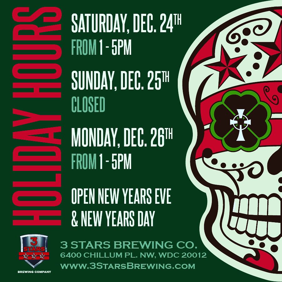 Here are our holiday hours for this weekend and next. Stop by and see us for a few beers and spread some cheer!
