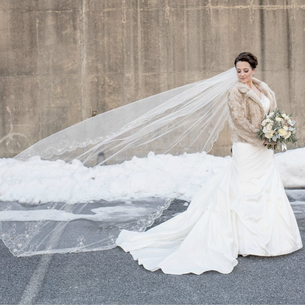 Walking in a winter wonderland on this #WeddingWednesday! #LaurenFisherPhotography