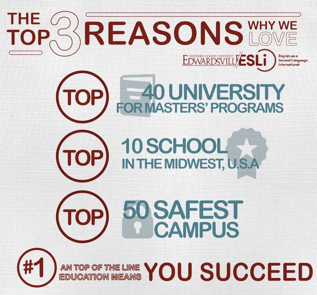 ESLi_School's tweet photo. Bye UWS, hello SIUE. The next 3 days, we'll be taking a look at "The E." They're a Top University, which is just 1 reason we're partners! https://t.co/vuN7Ccuuem