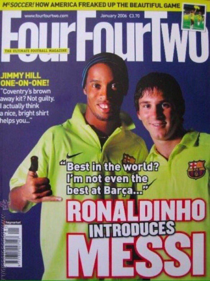 Nowfootball's tweet photo. A player, who was considered the best on the planet by literally everyone at the time, said a teenager was better than him. https://t.co/gLsSjfcSCe