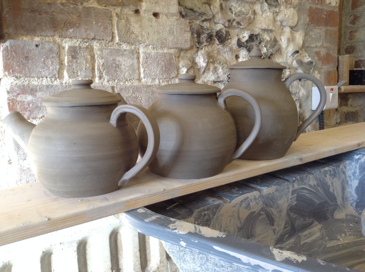 Yippee! Almost Merry Christmas time at the Stonehenge Pottery. We raise a yuletide mug to you from our new teapots! See below for courses. 🎄