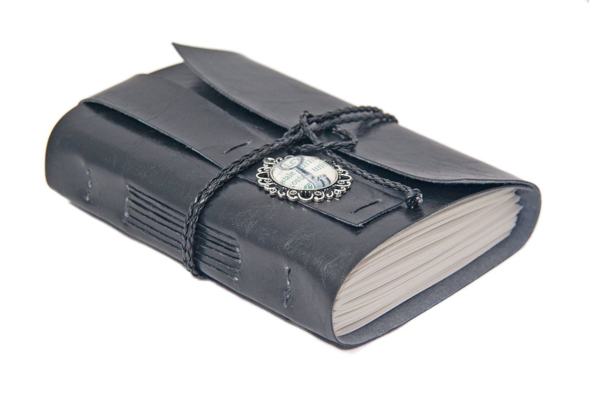 BoundByHandUS's tweet photo. Black Faux Leather Journal - Travel Journal - Cameo - Art Journal -… https://t.co/Auy2Vlvxoj #MyNewTag #WrapJournal https://t.co/OHUo40X5in