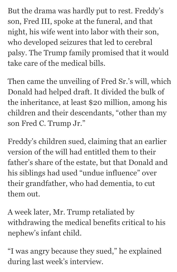 emilynussbaum's tweet photo. (Not that it should include it, but it also leaves out *this* early tale of Donald Trump & a child’s illness: https://t.co/ribU2OSt9a) https://t.co/PAeSatUPO7