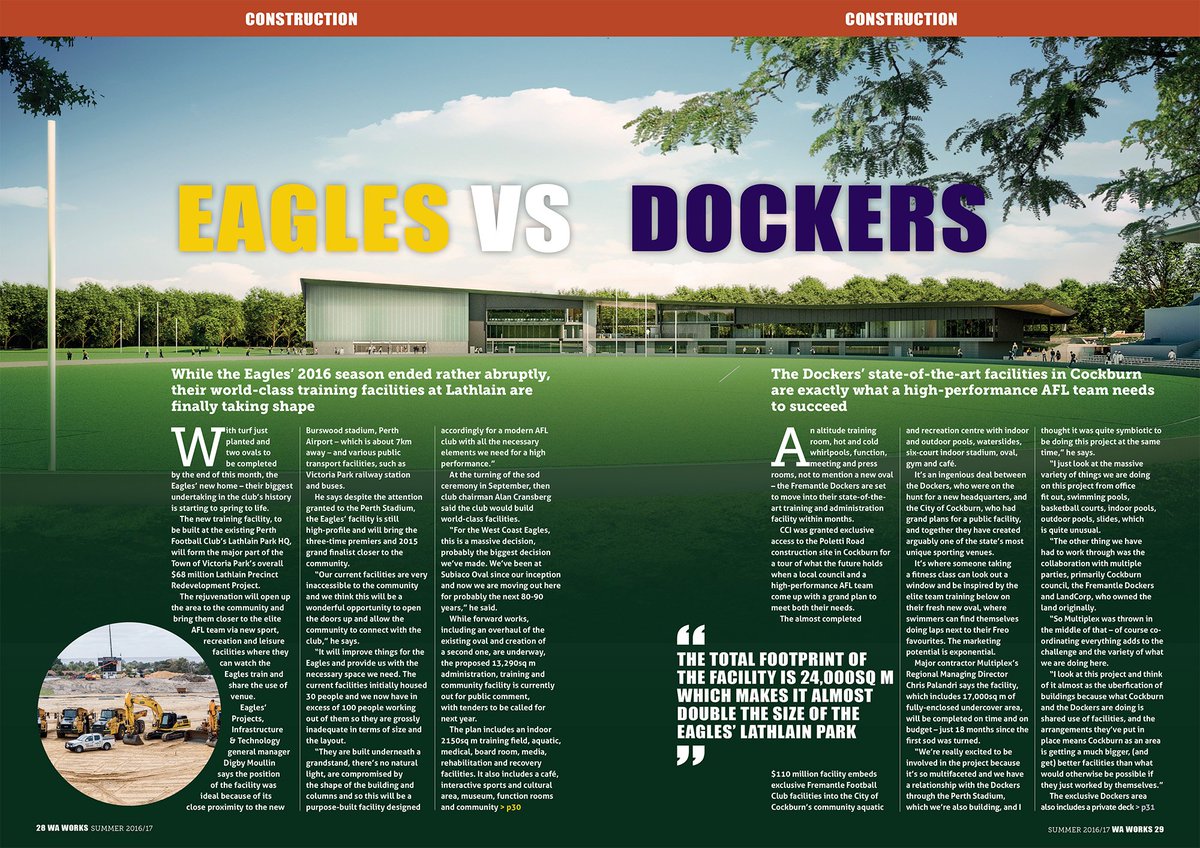 EditorPerthMint's tweet image. Check out my story on the new training facilities for the Eagles and Dockers. Amazing things to come.
hubs.ly/H05FDwf0