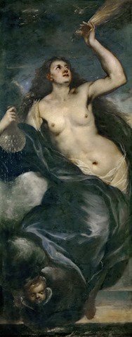 Неизвестный автор — Аллегория воздуха, 1675-1700, 196,5 см x 78 см, холст, масло #french